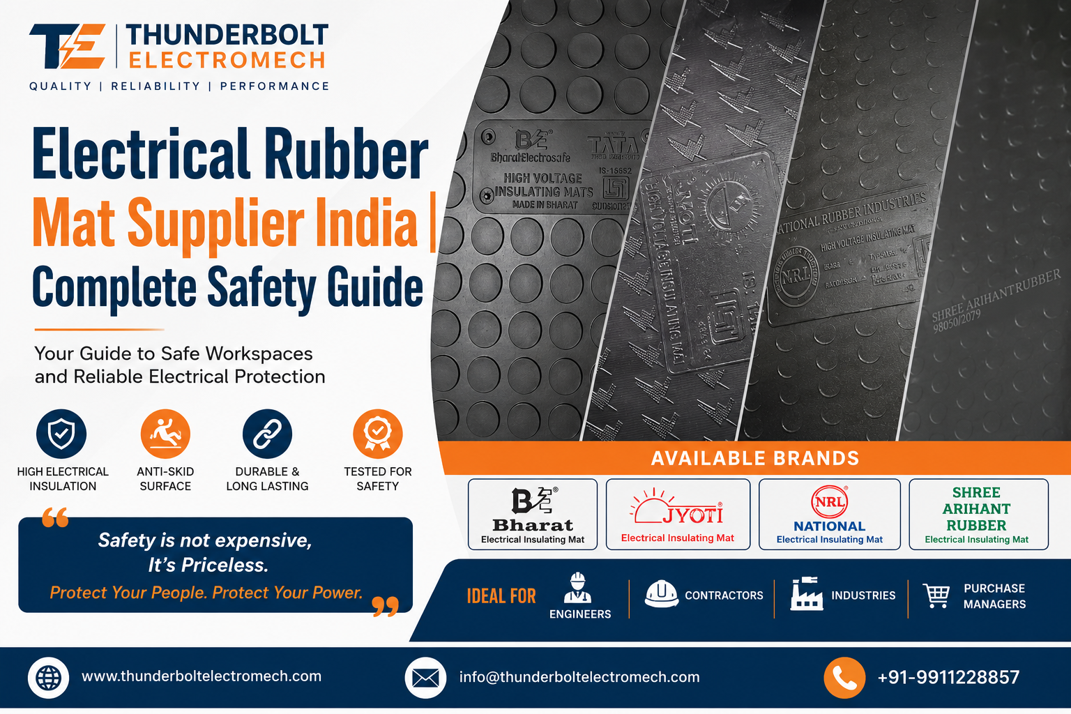 Thunderbolt Electromech - Electrical Rubber Mat Supplier India Complete Safety Guide