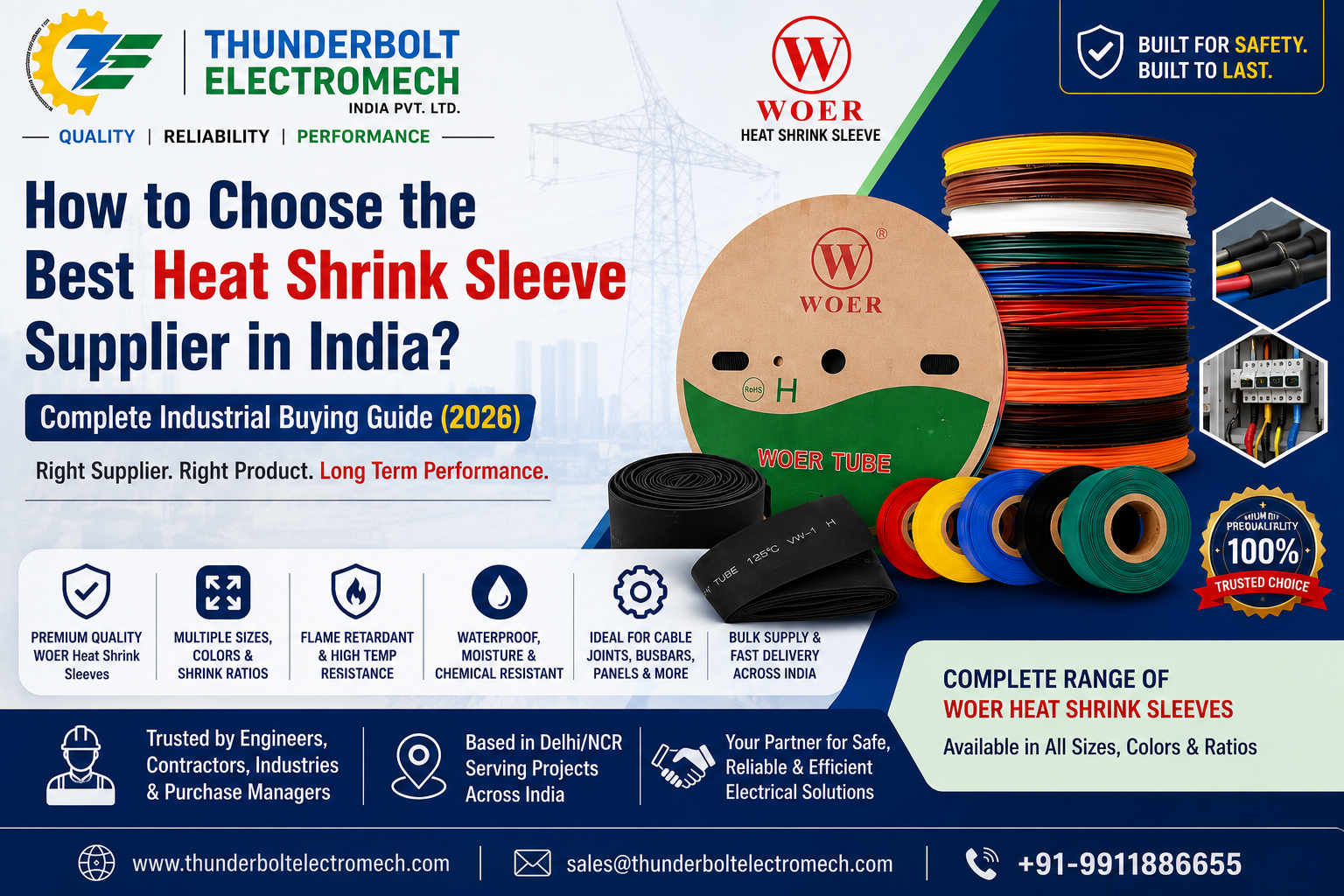 Thunderbolt Electromech - How to Choose the Best Heat Shrink Sleeve Supplier in India? | Complete Industrial Buying Guide (2026)
