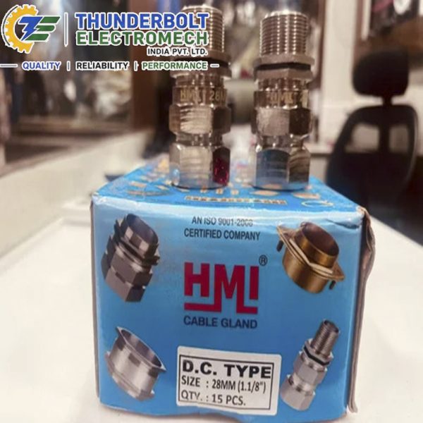 HMI Brass Cable Gland 28mm - Double Compression