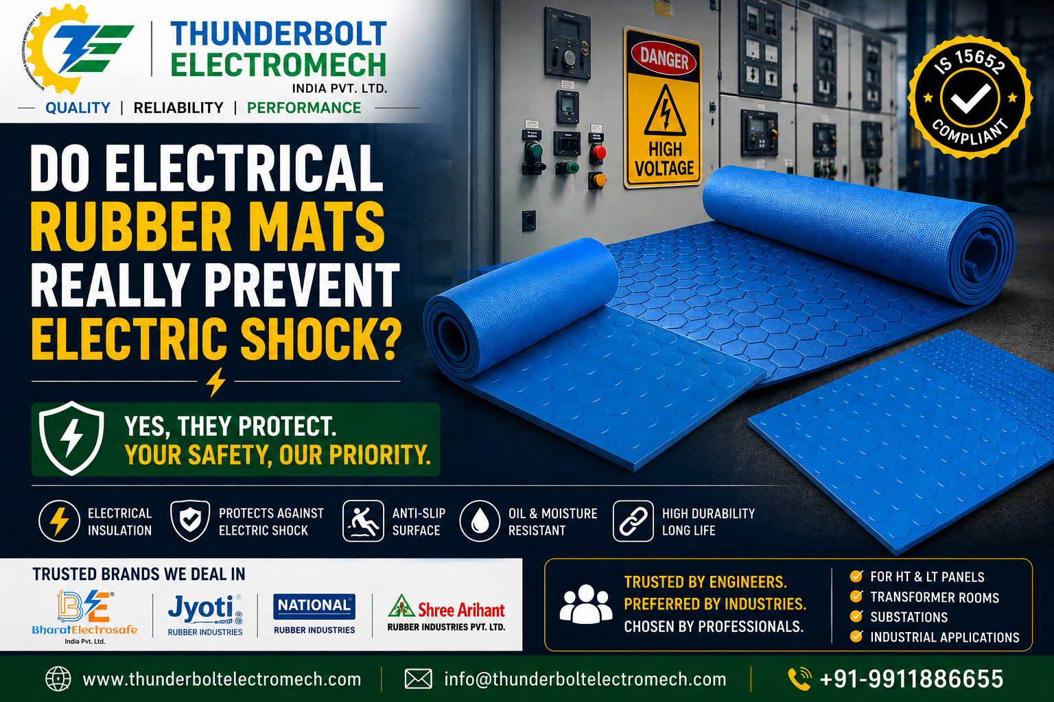 Thunderbolt Electromech - Do Electrical Rubber Mats Really Prevent Electric Shock