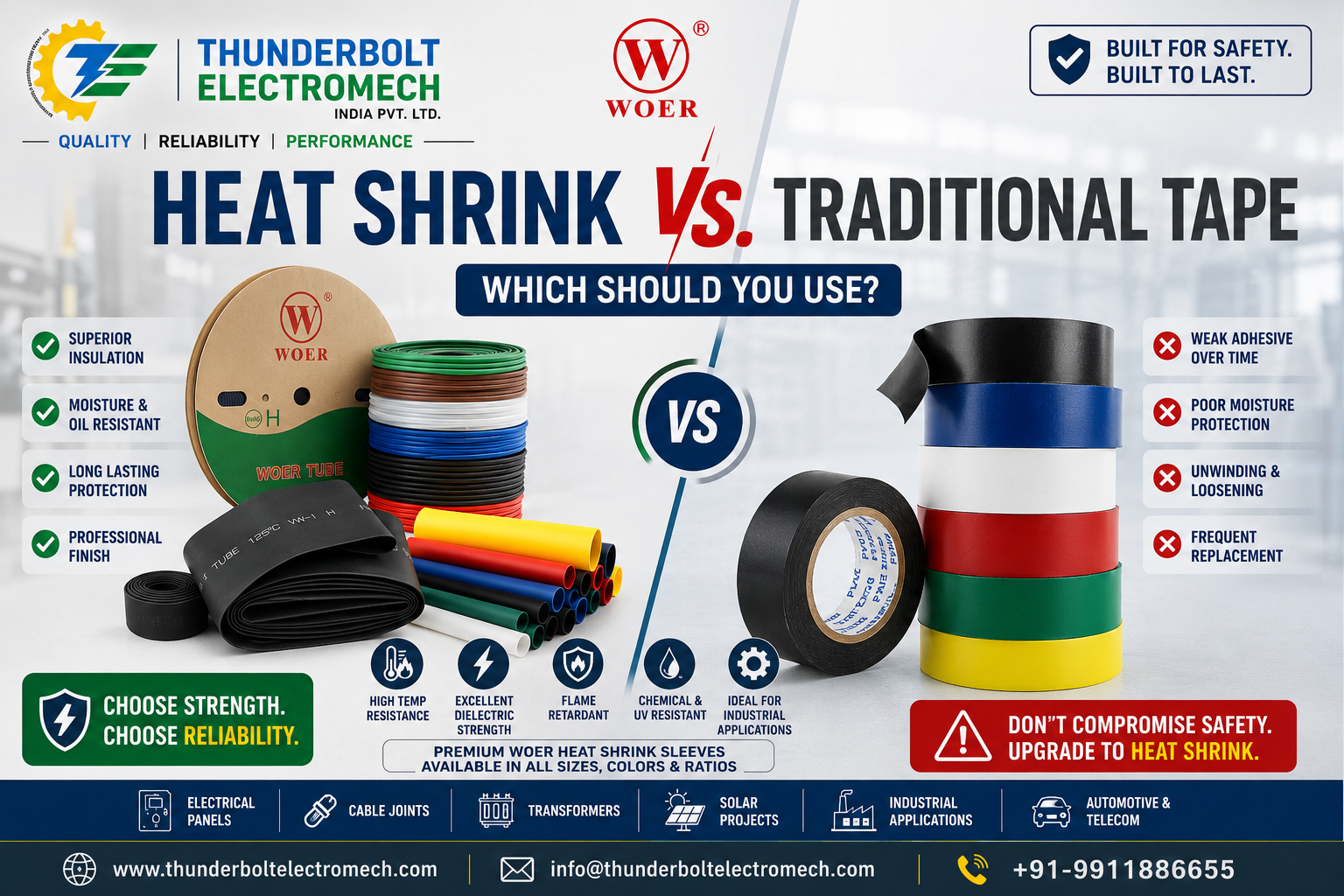 Thunderbolt Electromech - Heat Shrink vs. Traditional Tape Which Should You Use?