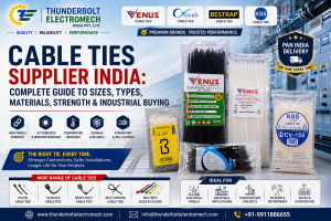 Thunderbolt Electromech -Cable Ties Supplier: India Complete Guide to Sizes, Types, Materials, Strength & Industrial Buying