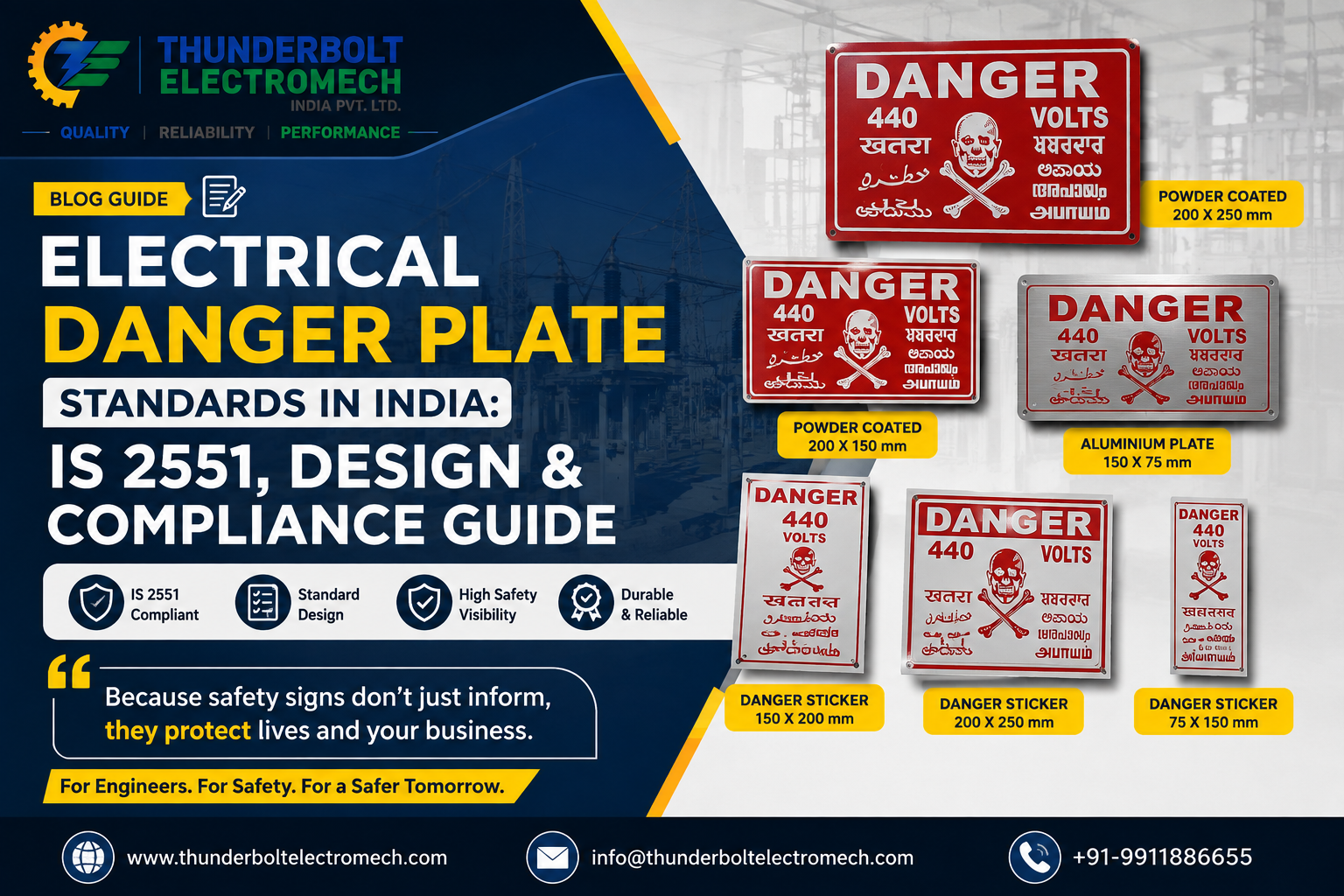 Electrical Danger Plate India